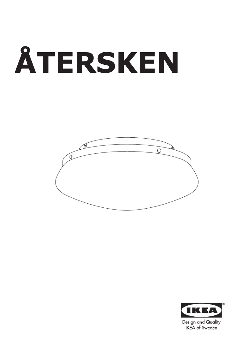 Image de la première page du manuel de l'appareil ÅTERSKEN