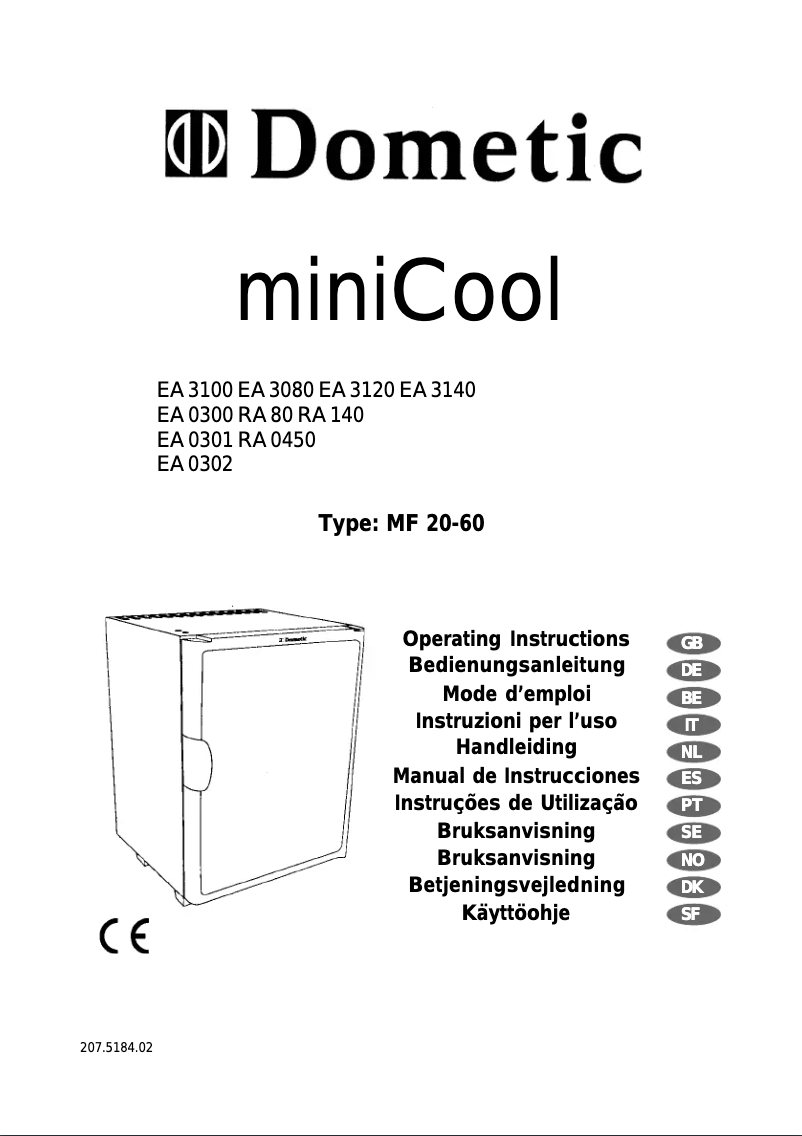 Page 1 de la notice Manuel utilisateur Dometic EA3120