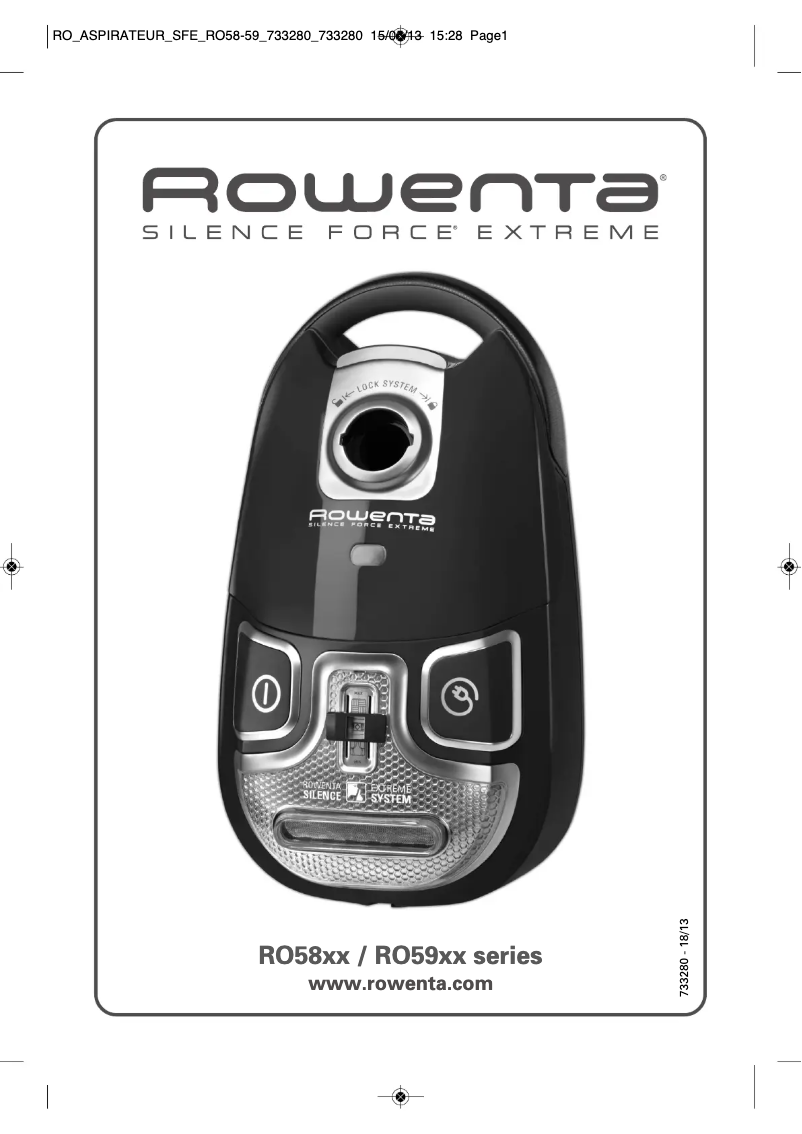 Page n°1 - Manuel utilisateur Rowenta Silence Force Extreme RO5825