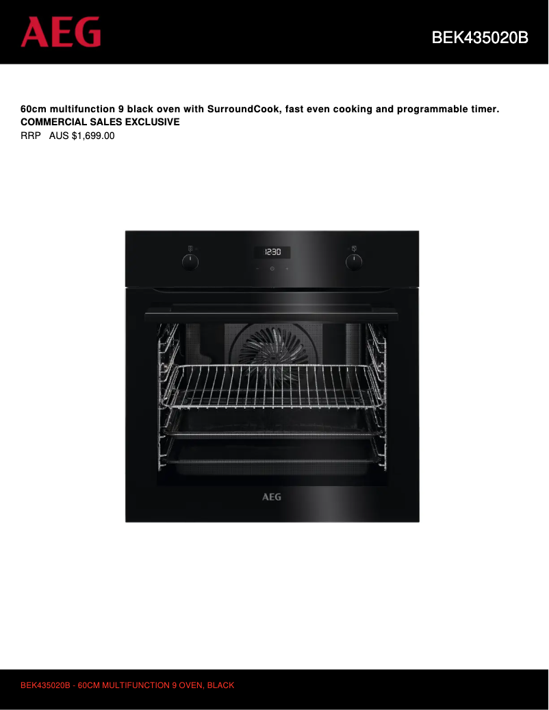 Imagen de la primera página del manual del dispositivo BEK435020B