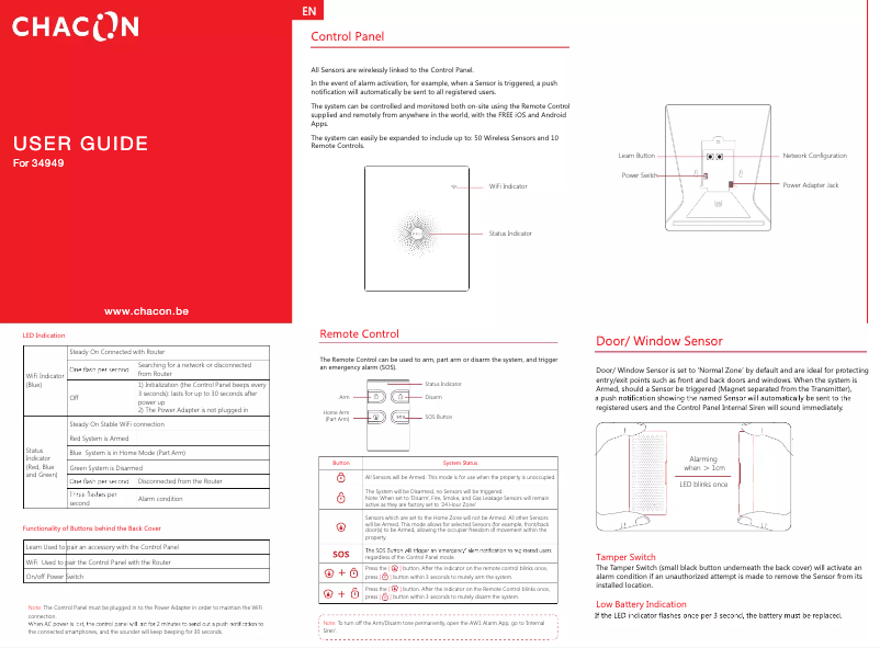 Página 1 del manual Manual de usuario Chacon 34949