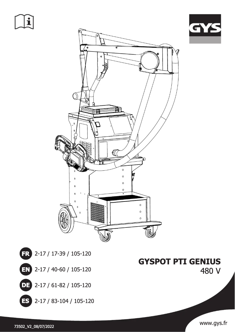 Image de la première page du manuel de l'appareil Gyspot Inverter Evolution Pti.G 480V