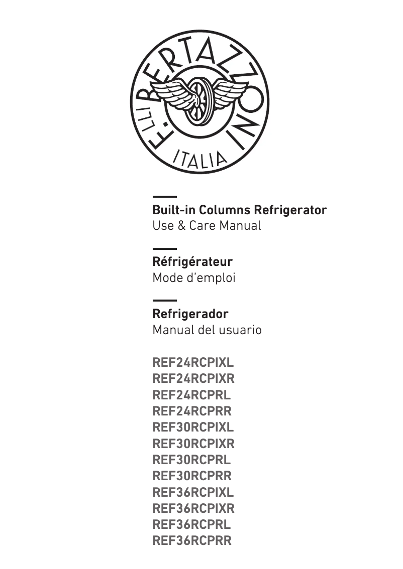 Page 1 de la notice Manuel utilisateur Bertazzoni REF30RCPIXL