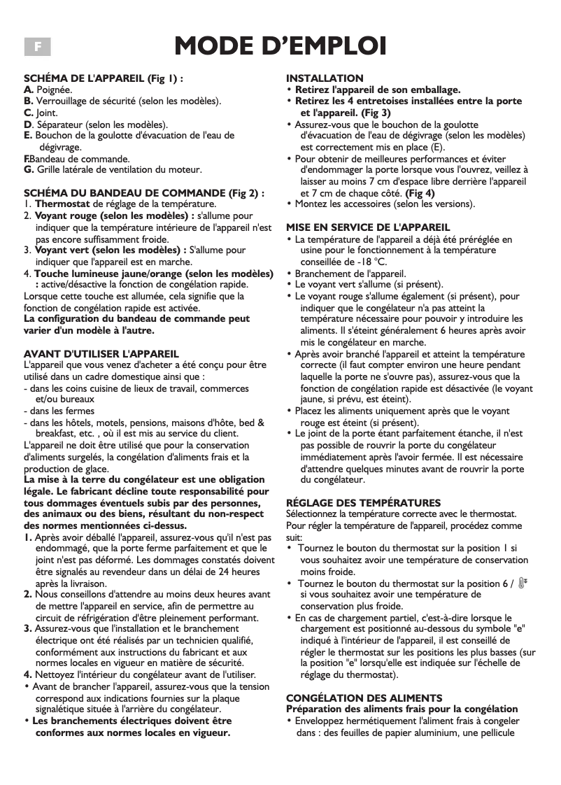 Page 1 de la notice Manuel utilisateur Whirlpool WHM4600