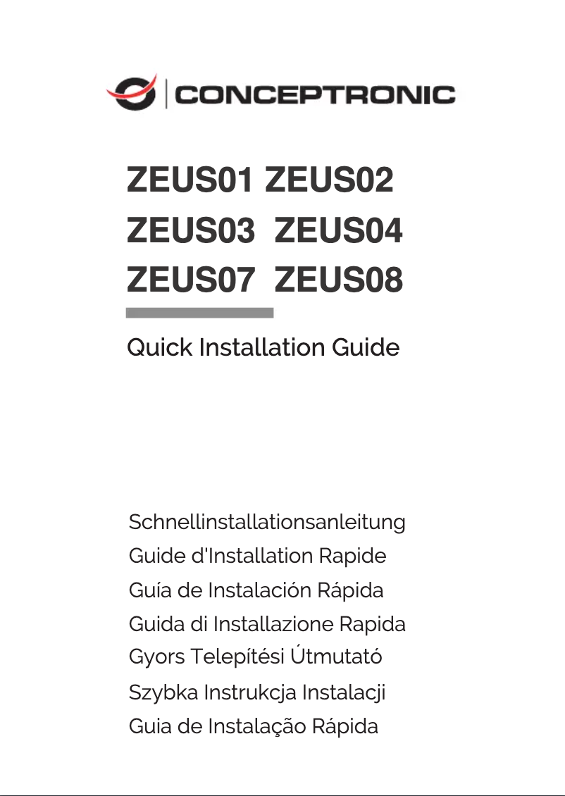 Page 1 de la notice Manuel utilisateur Conceptronic ZEUS03E