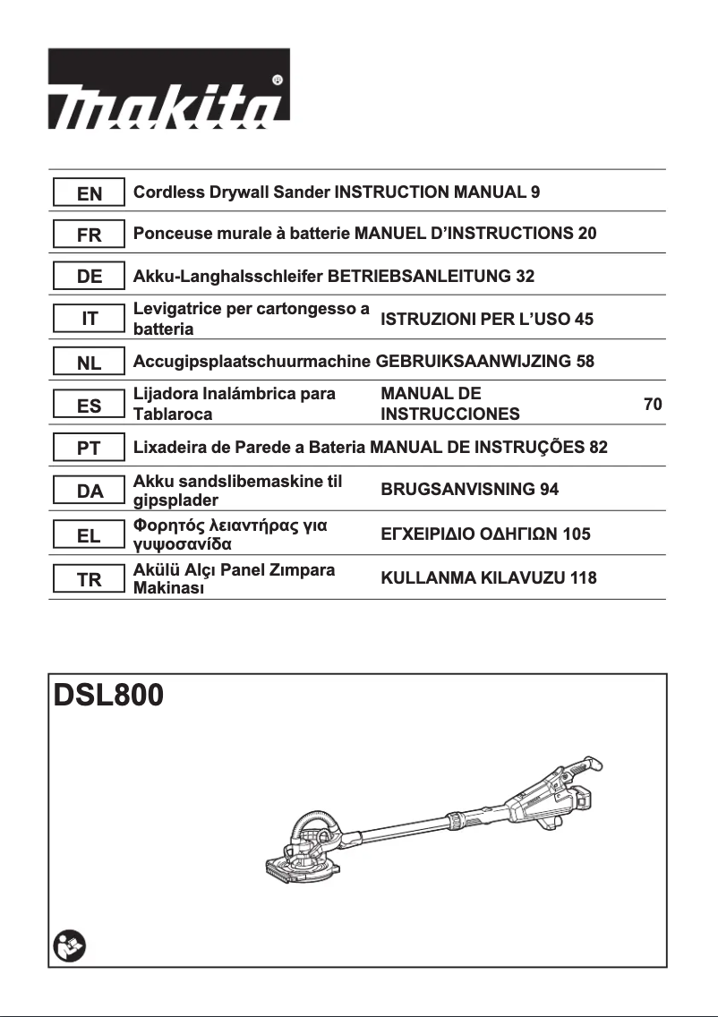 Image de la première page du manuel de l'appareil DSL800