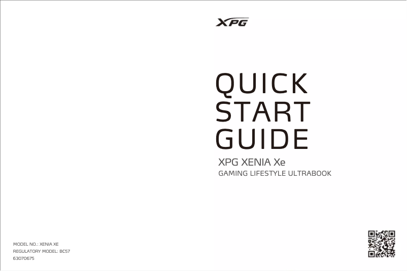Page 1 de la notice Guide de démarrage rapide XPG Xenia Xe Lifestyle