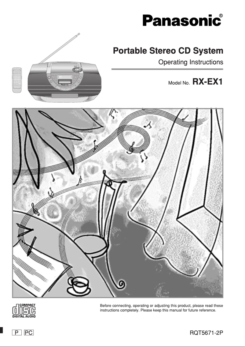 Page 1 de la notice Manuel utilisateur Panasonic RX-EX1