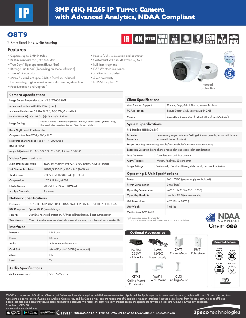 Image de la première page du manuel de l'appareil O8T9