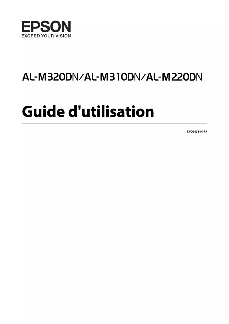 Image de la première page du manuel de l'appareil WorkForce AL-M310DN