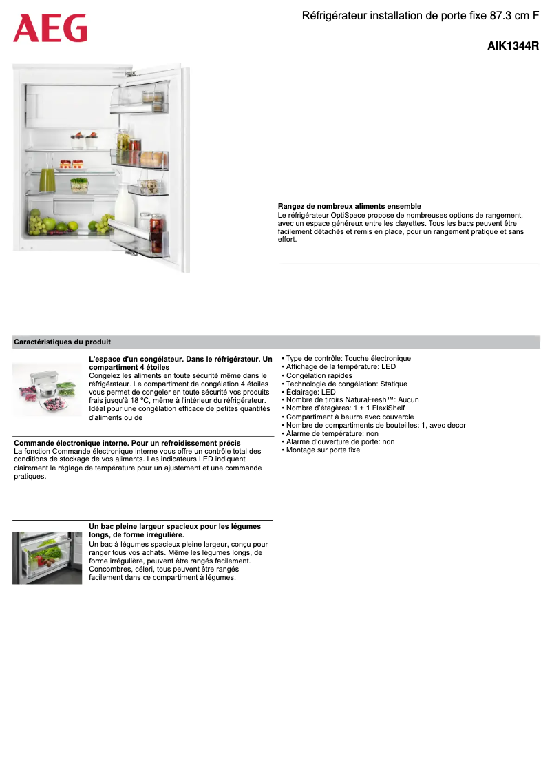 Image de la première page du manuel de l'appareil AIK1344R