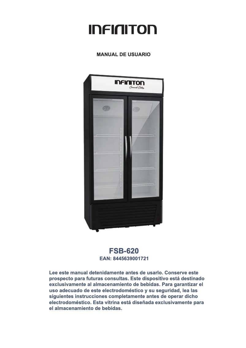 Page n°1 - Manuel utilisateur Infiniton FSB-620