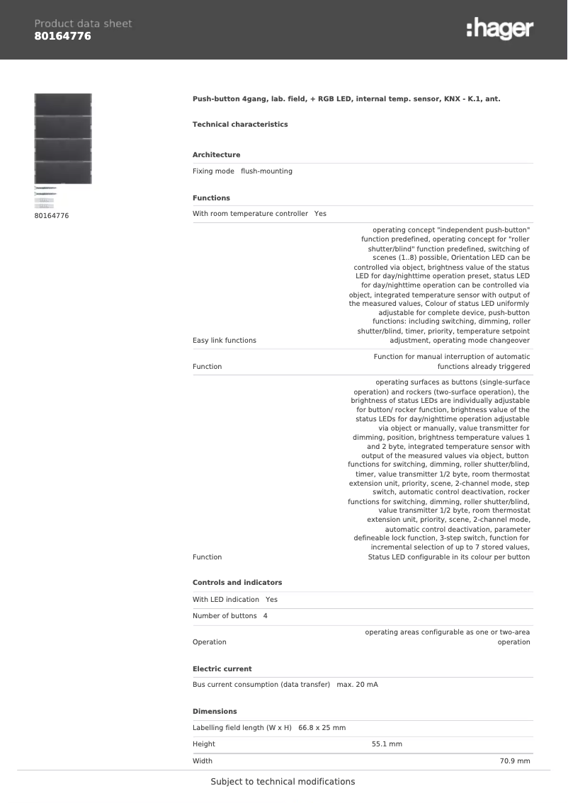 Image de la première page du manuel de l'appareil 80164776