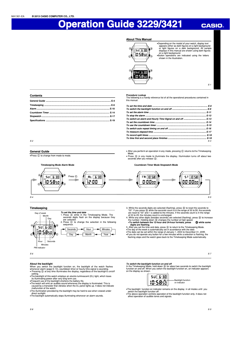 Image de la première page du manuel de l'appareil G-Shock DW-5600BB-1ER