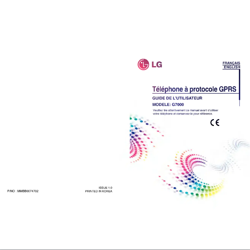 Página 1 del manual Manual de usuario LG G7000A