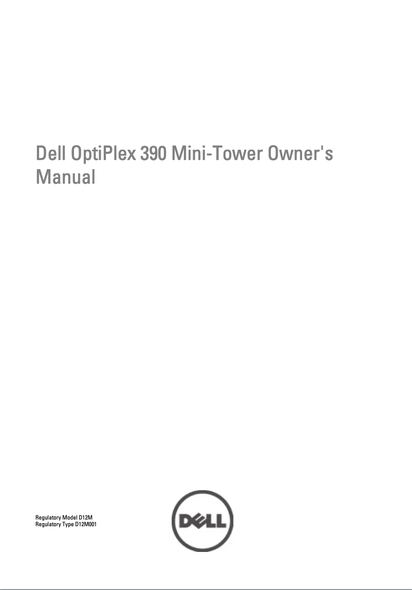 Image de la première page du manuel de l'appareil OptiPlex 390