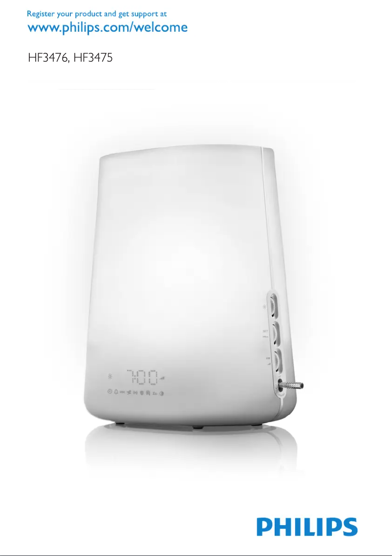 Page 1 of the manual User Manual Philips Wake-up Light HF3475