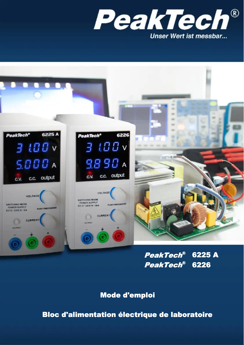 Página 1 del manual Manual de usuario PeakTech 6225 A