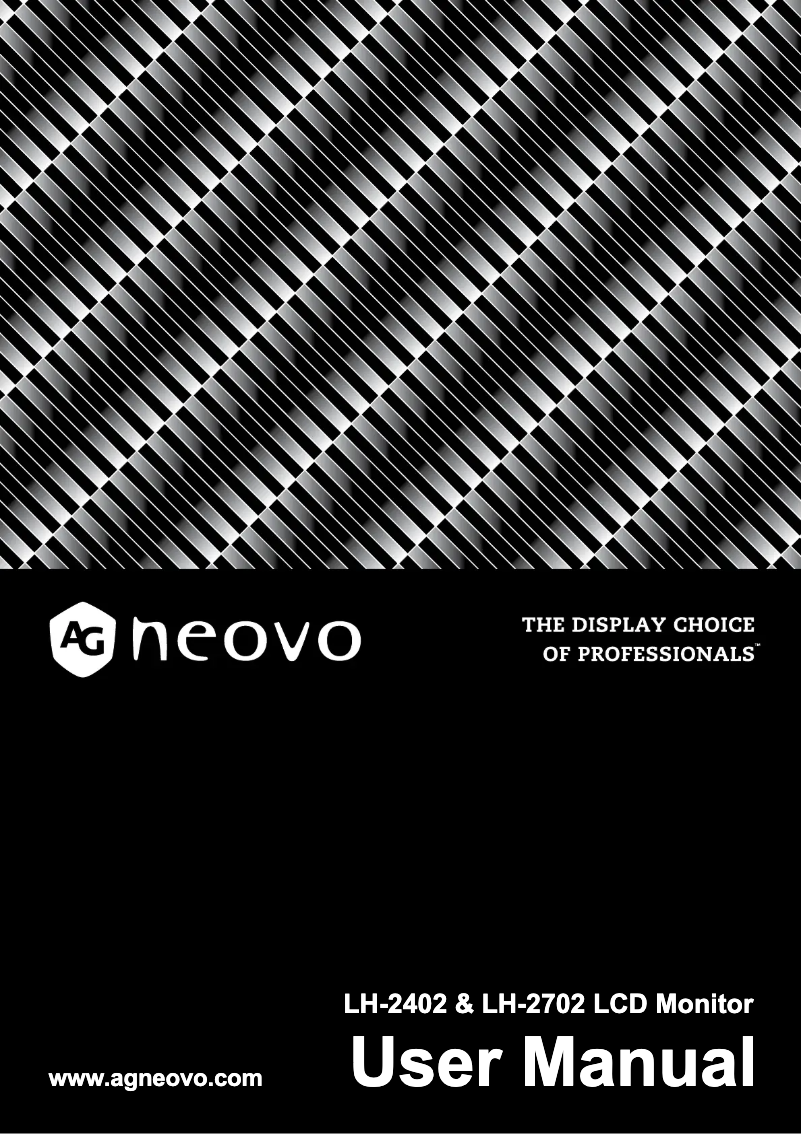 Page 1 de la notice Manuel utilisateur AG Neovo LH-2402