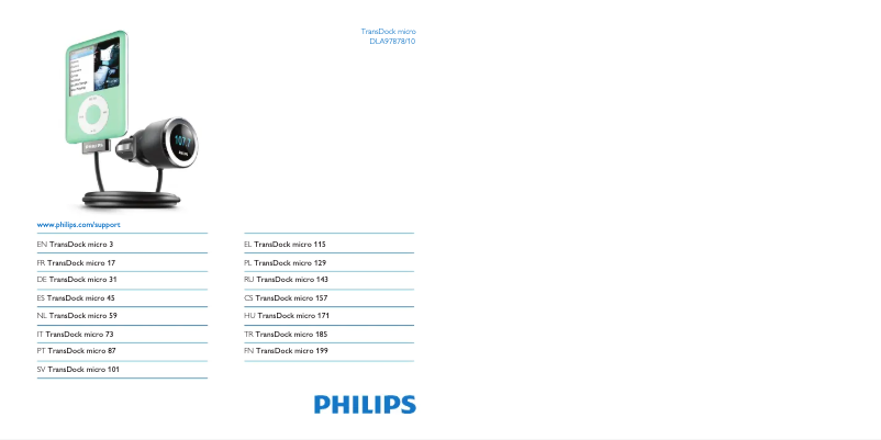 Page 1 of the manual User Manual Philips DLA97878