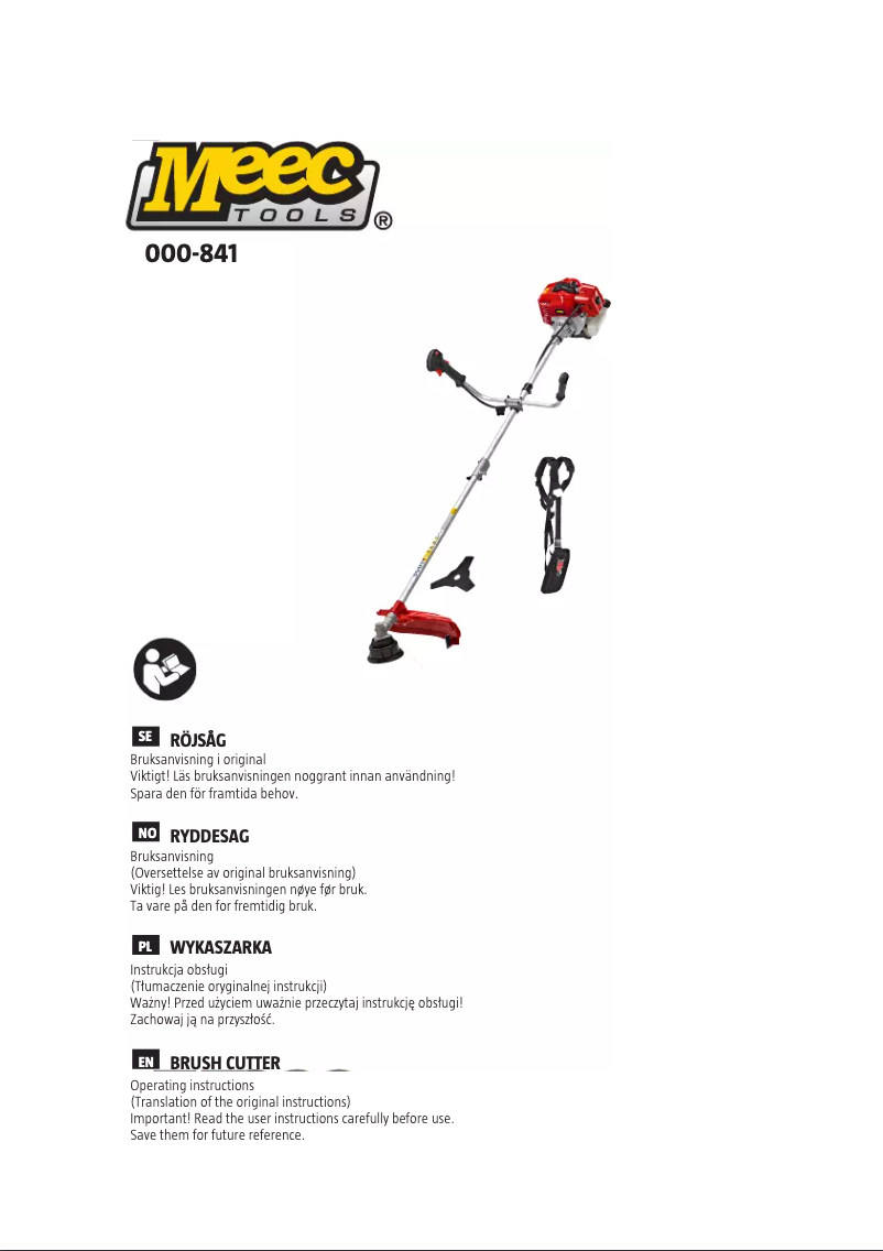 Page 1 de la notice Manuel utilisateur Meec Tools 000-841