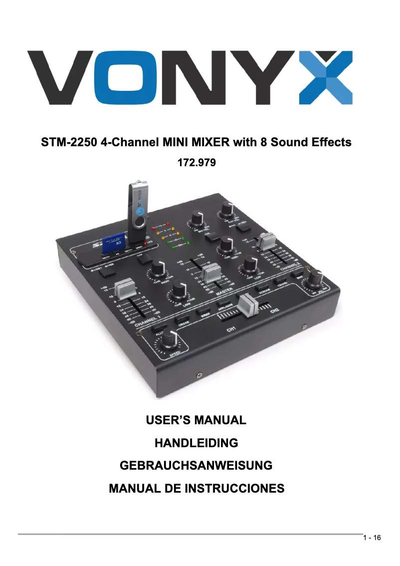 Imagen de la primera página del manual del dispositivo STM-2250