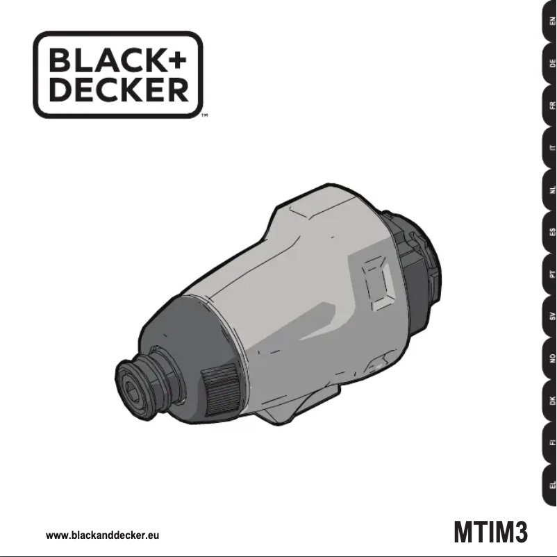 Page 1 de la notice Manuel utilisateur Black & Decker MTIM3