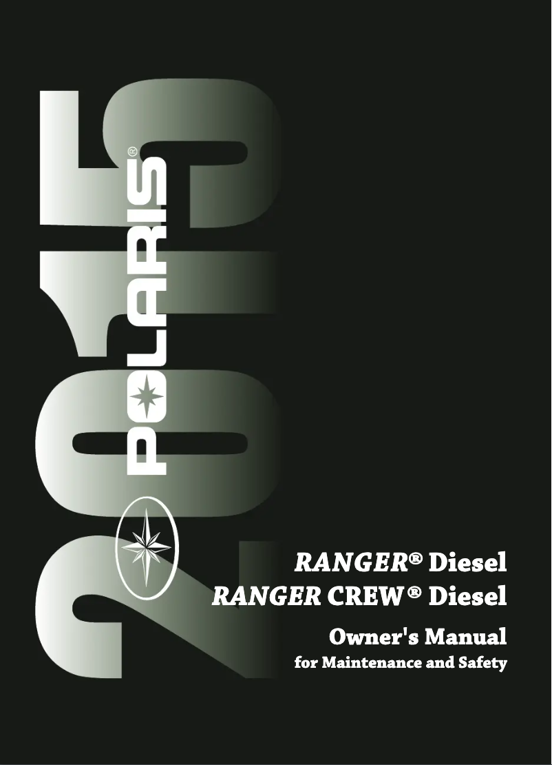 Page n°1 - Manuel utilisateur Polaris Ranger Crew Diesel (2015)
