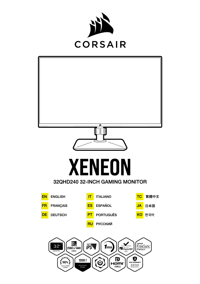 Image de la première page du manuel de l'appareil XENEON 32QHD240