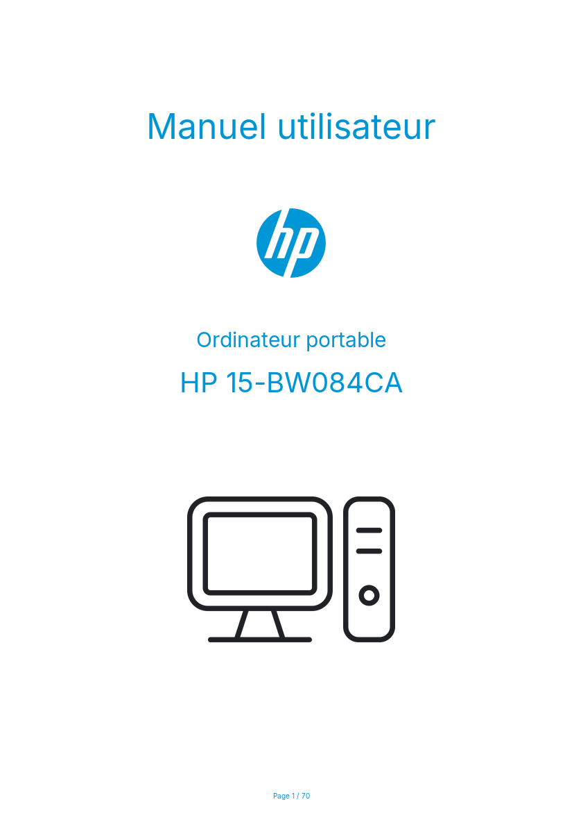 Image de la première page du manuel de l'appareil 15-BW084CA
