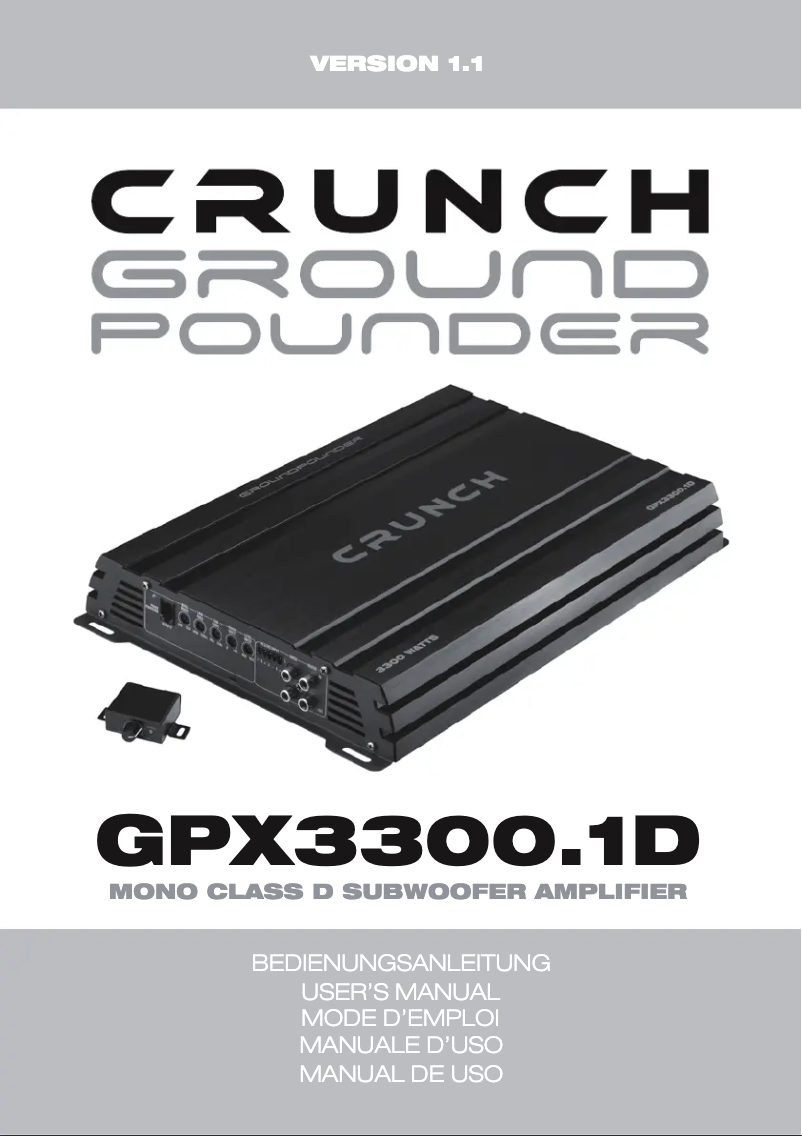 Image de la première page du manuel de l'appareil GPX3300.1D