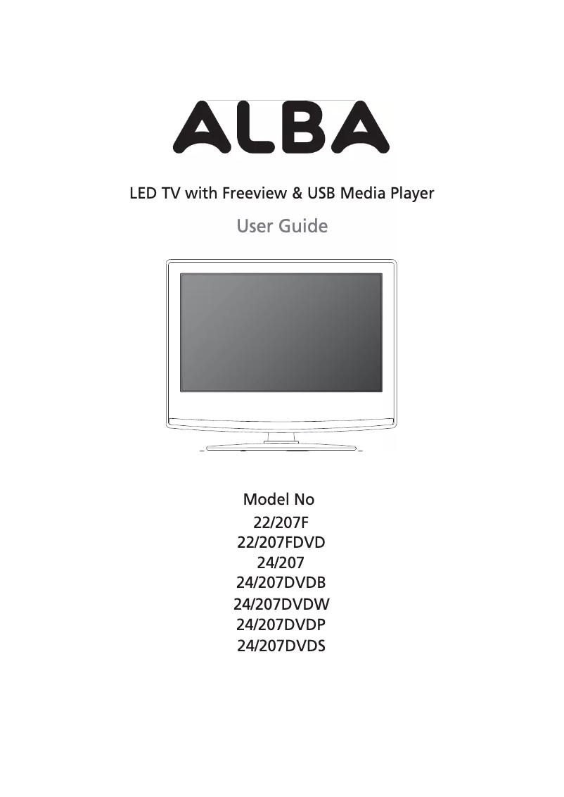 Page 1 de la notice Manuel utilisateur Alba 24/207DVDP