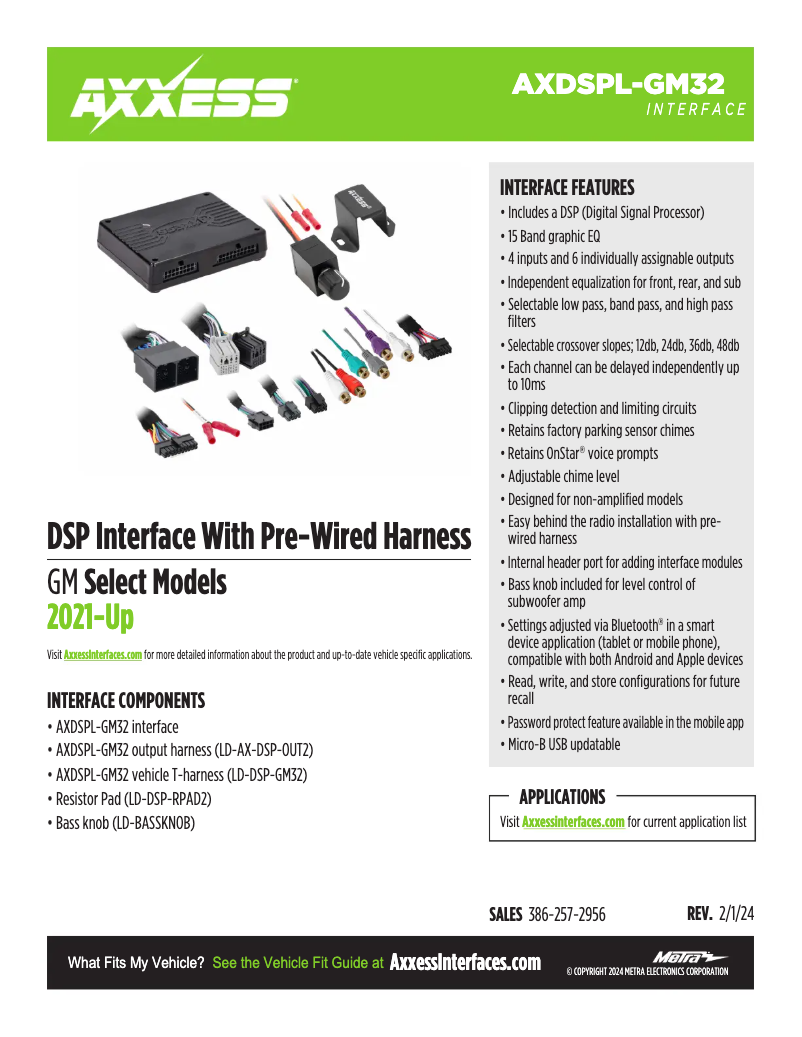 Página 1 del manual Ficha técnica AXESS AXDSPL-GM32