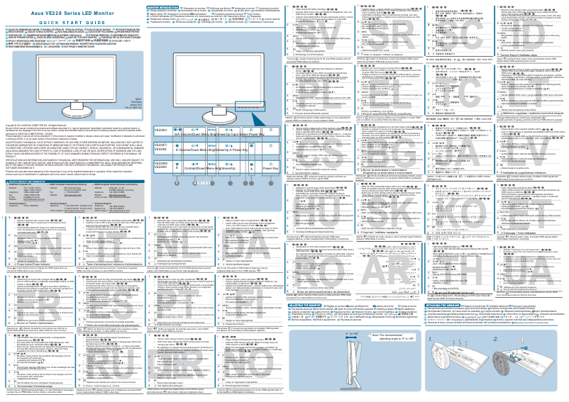 Page n°1 - Manuel utilisateur Asus VE228TL