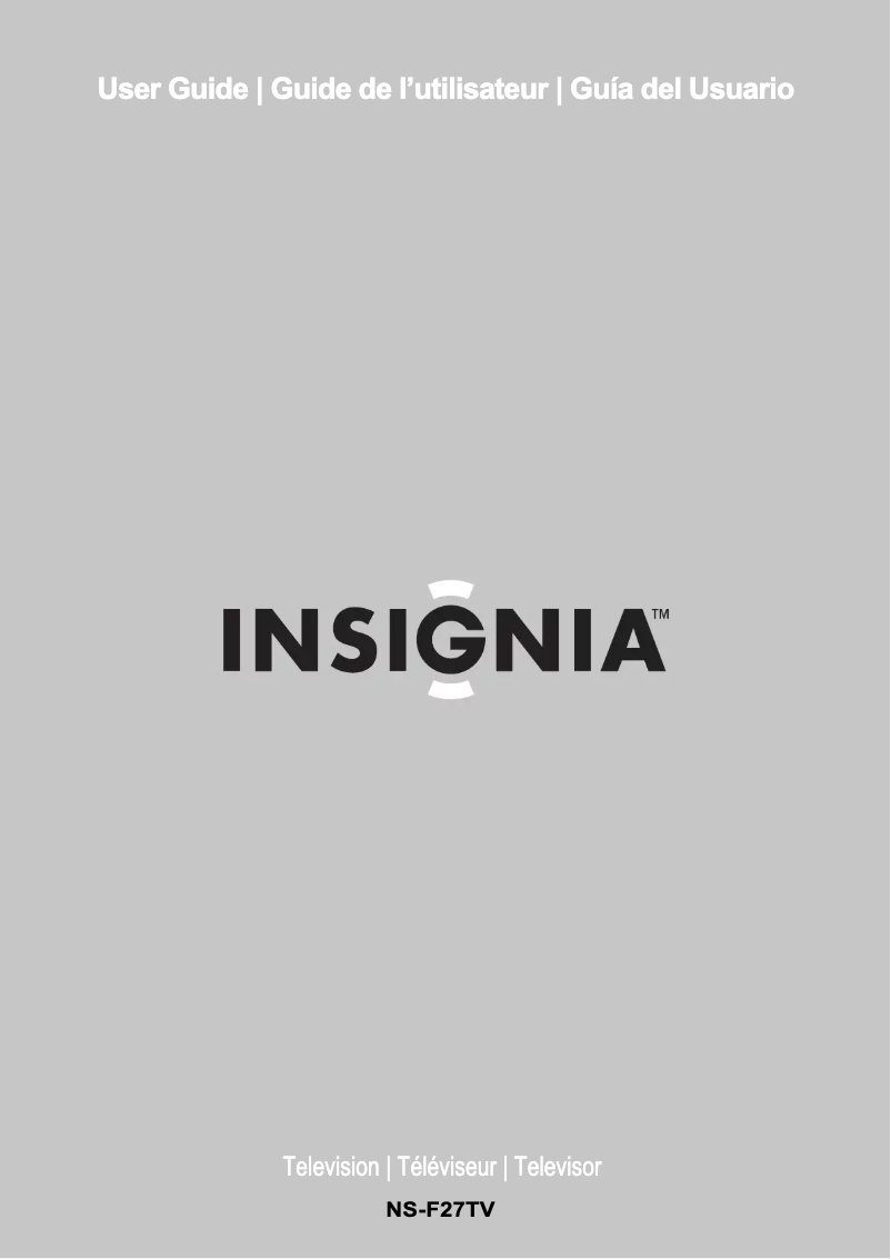 Page 1 de la notice Manuel utilisateur Insignia NS-F27TV