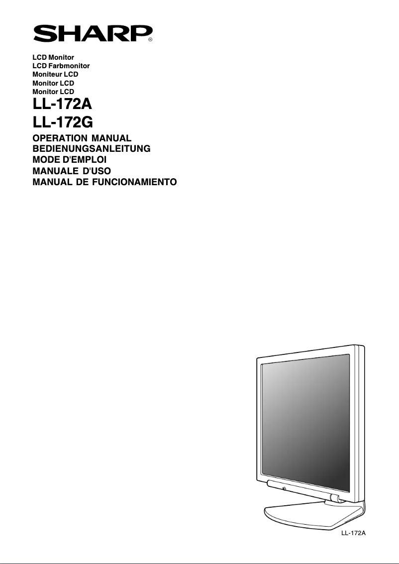 Page 1 de la notice Manuel utilisateur Sharp LL-172A-B