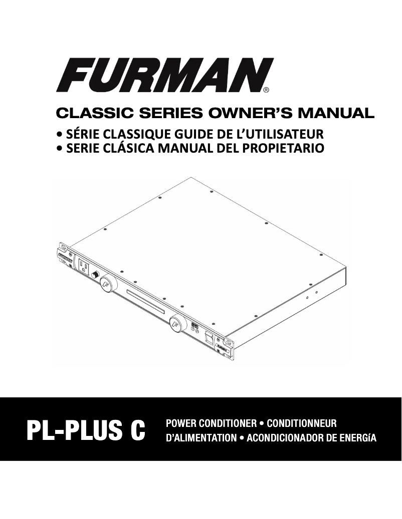 Página 1 del manual Manual de usuario Furman PL-PLUS C