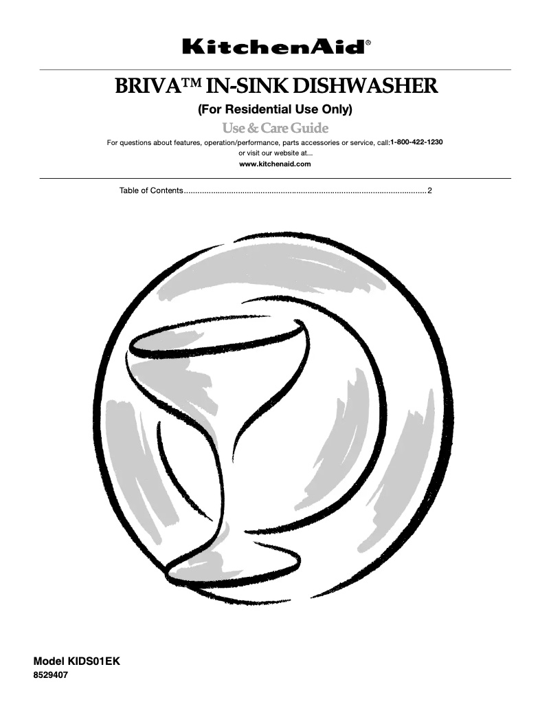Page 1 de la notice Manuel utilisateur KitchenAid KIDS01EKSS0