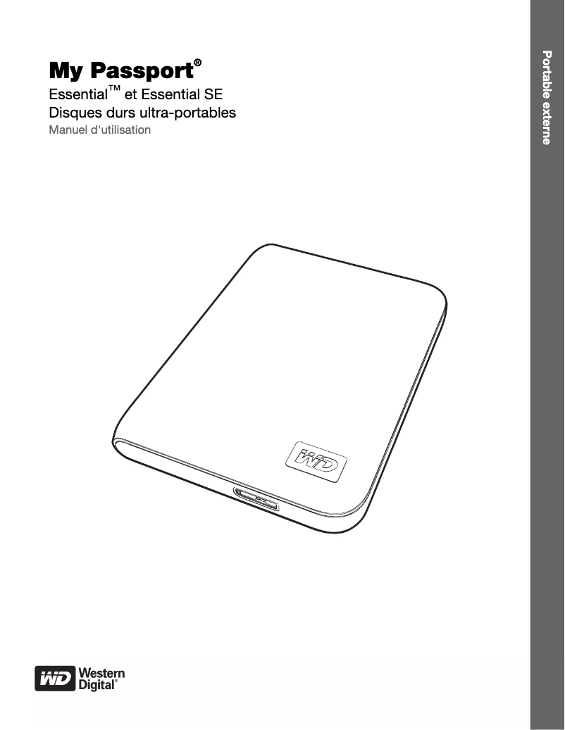 Page n°1 - Manuel utilisateur Western Digital My Passport Essential