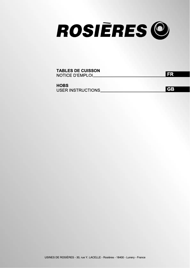 Página 1 del manual Manual de usuario Rosieres RTL 604