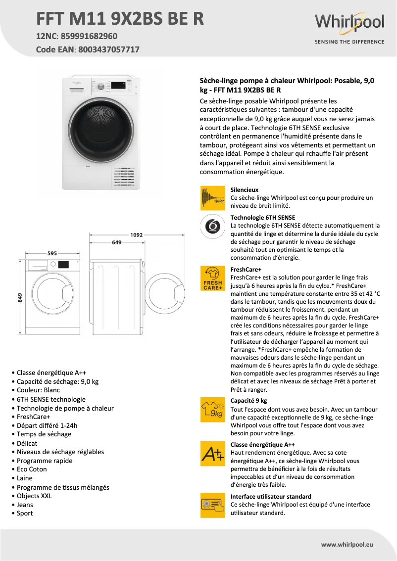 Image de la première page du manuel de l'appareil FFT M11 9X2BS BE R