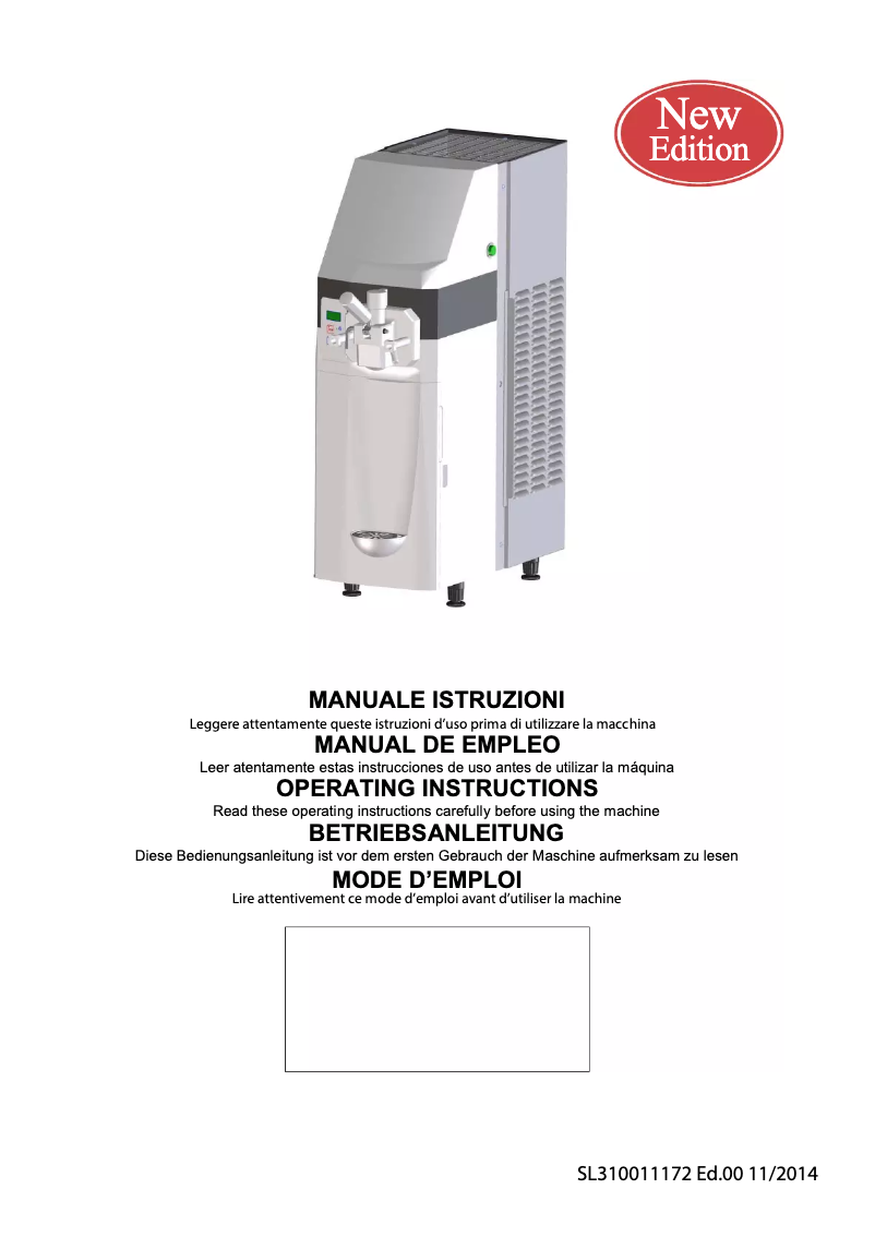 Page 1 de la notice Manuel utilisateur Carpigiani Soft&Go 141 PP