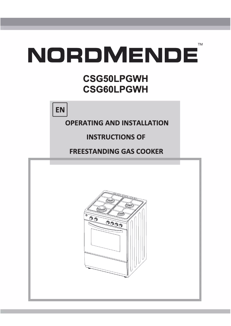 Image de la première page du manuel de l'appareil CSG50LPGWH