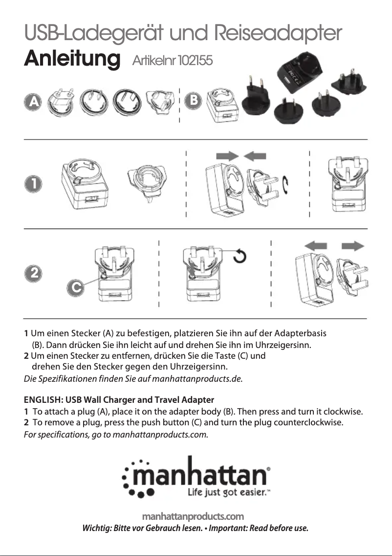 Image de la première page du manuel de l'appareil 102155