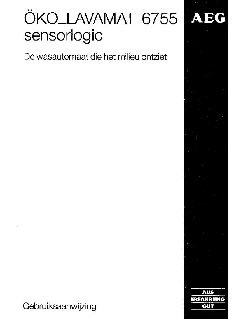 Image de la première page du manuel de l'appareil Lavamat 6755