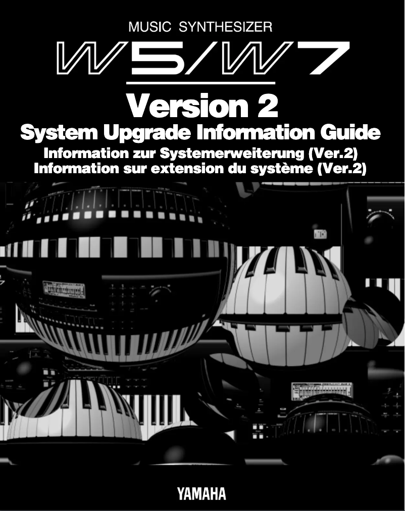 Page 1 de la notice Manuel utilisateur Yamaha W7