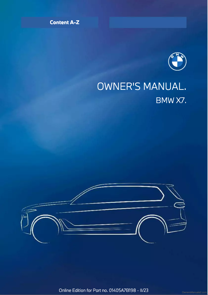 Page 1 de la notice Manuel utilisateur BMW X7 (2024)