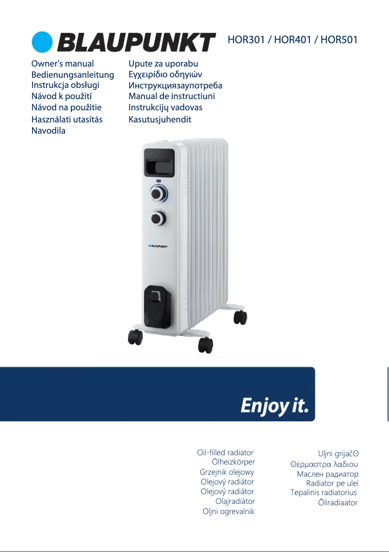 Page n°1 - Manuel utilisateur Blaupunkt HOR301