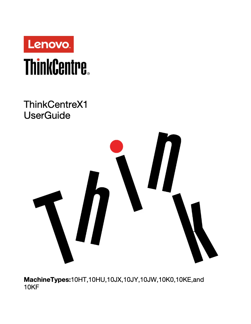 Page n°1 - Manuel utilisateur Lenovo ThinkCentre X1