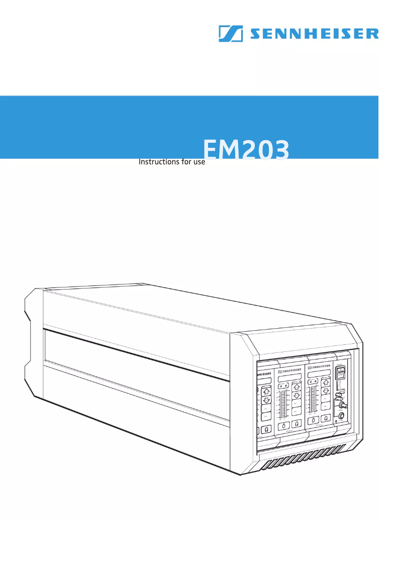 Page 1 de la notice Manuel utilisateur Sennheiser EM 203 MF